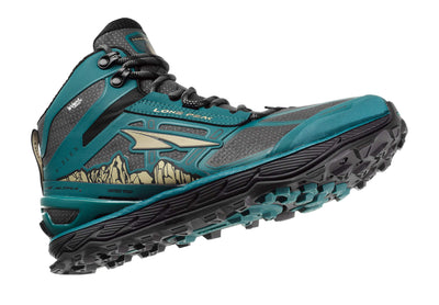 ALTRA Women's Lone Peak 4 Mid RSM Waterproof Trail Running Shoe, Green/Gray - 6.5 B(M) US