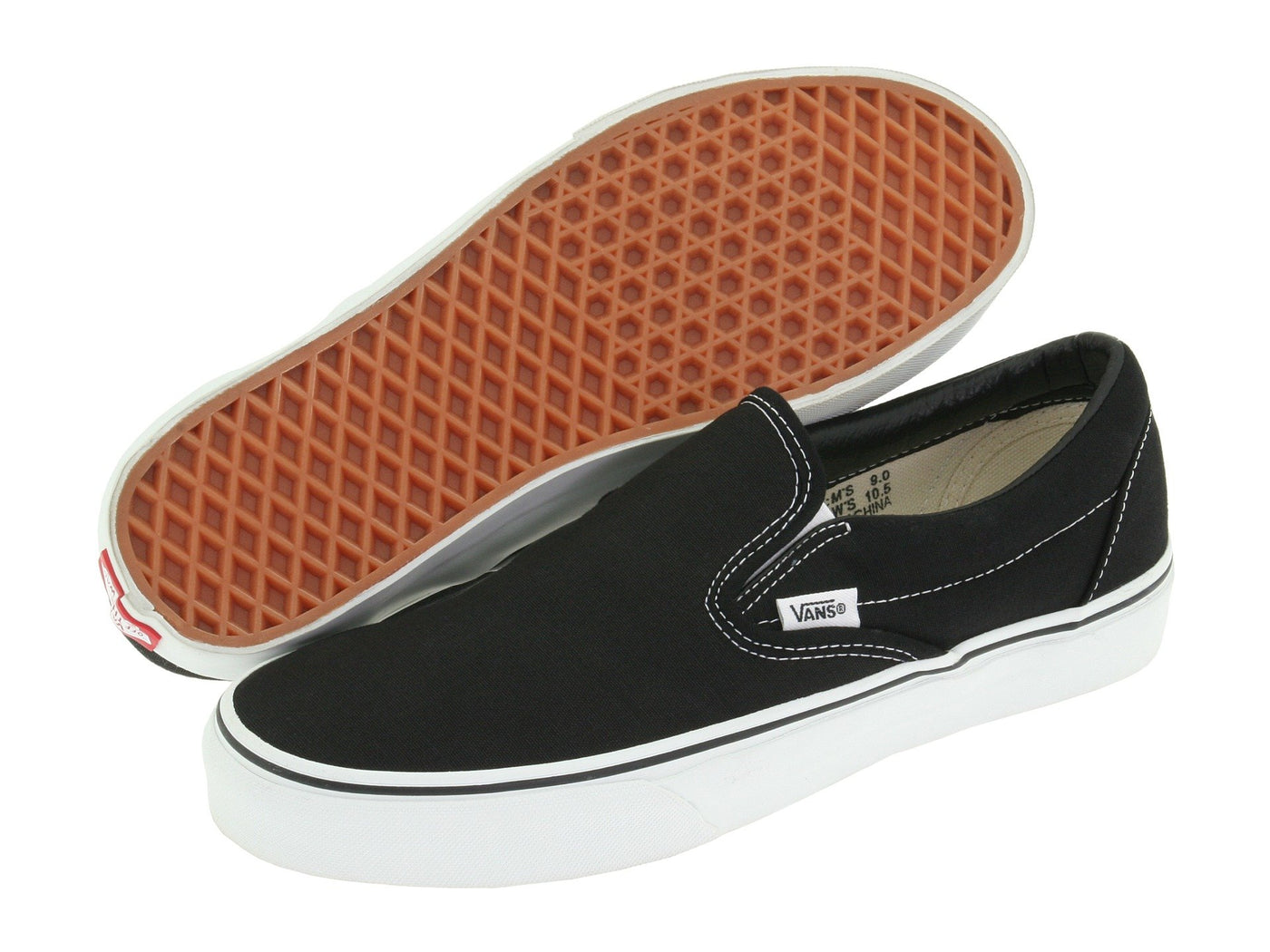 Vans Men's Low, Classic Black, White, 44.5/46 EU