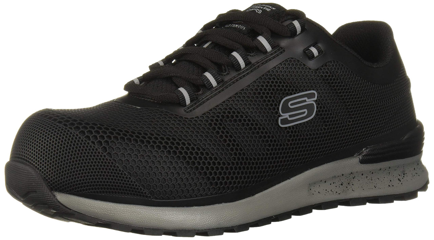 Skechers Men's New Bulkin Industrial Shoe, Black, 8