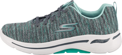 Skechers Women's Performance Go Walk Arch Fit-Glee Sneaker 10 Charcoal,turquoise