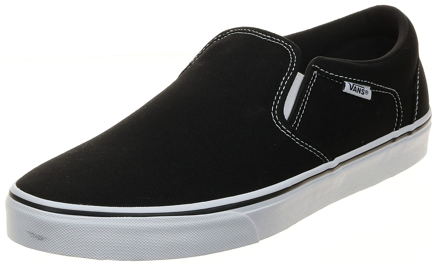 Vans Men's Asher Trainers 7 Canvas Black White