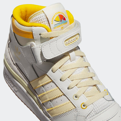 adidas Men's Forum Mid Sneaker 4 Cloud White/Crew Yellow/Gum