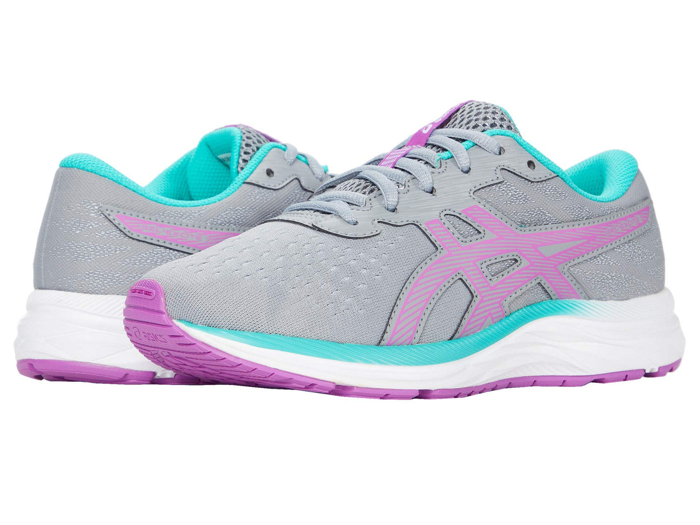 ASICS Girl's Gel-Excite 7 (Little Kid/Big Kid) Sheet Rock/Orchid 5.5 Big Kid M