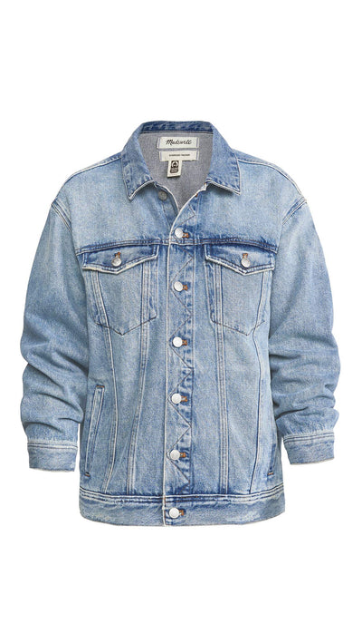 Madewell The Oversized Trucker Jean Jacket in Akenside Wash Akenside Wash SM (Women's 2-4)