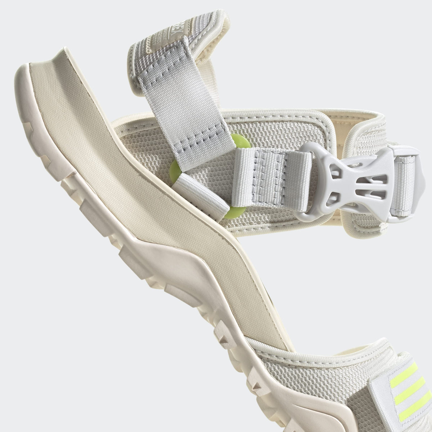 adidas Unisex Terrex Cyprex Ultra DLX Sandals, Wonder White/Pulse Lime/Crystal White, 12 US Men