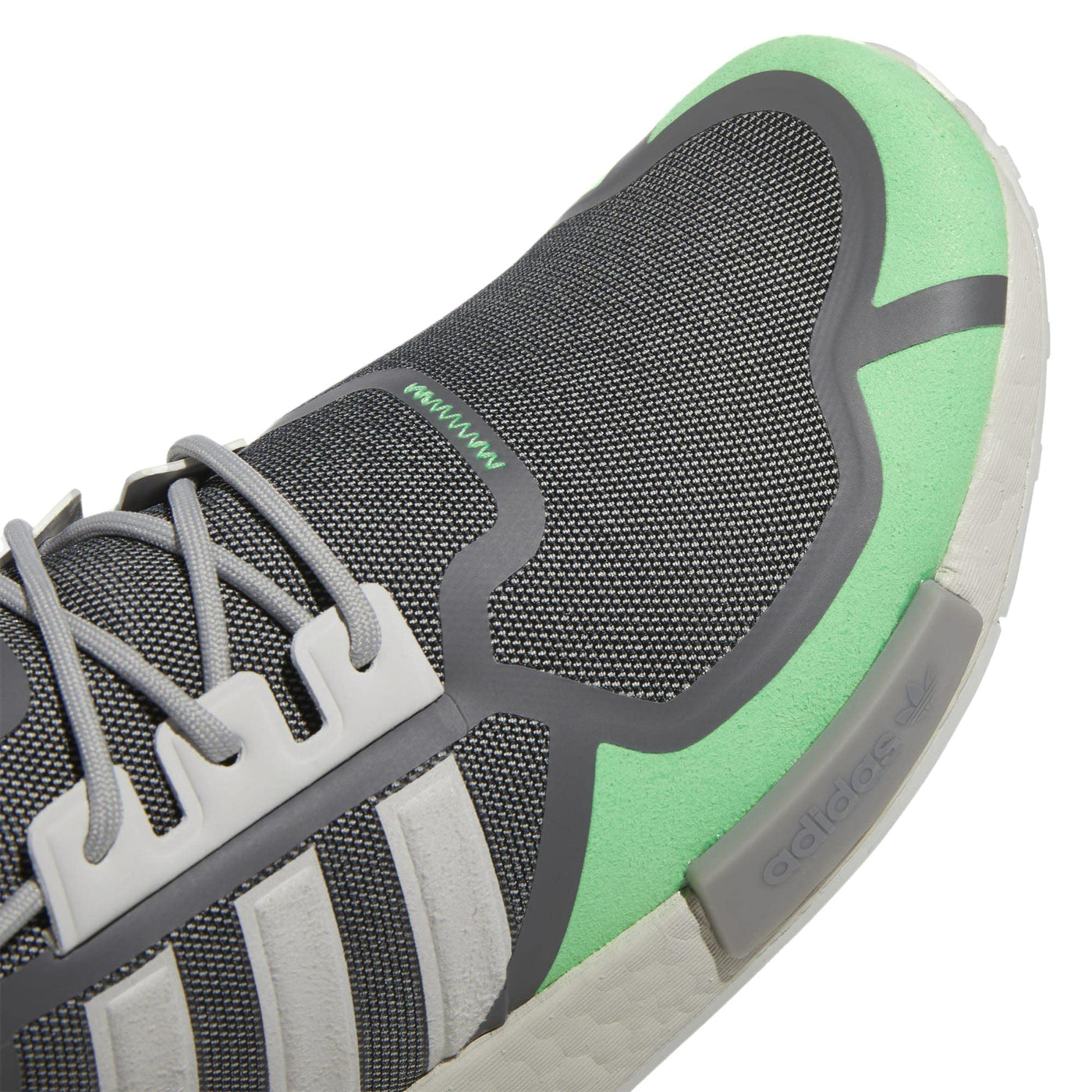 adidas Men's Modern, Crystal White Grey Three Screaming Green, 8.5