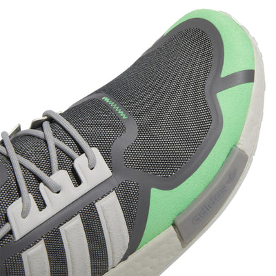 adidas Men's Modern, Crystal White Grey Three Screaming Green, 8.5