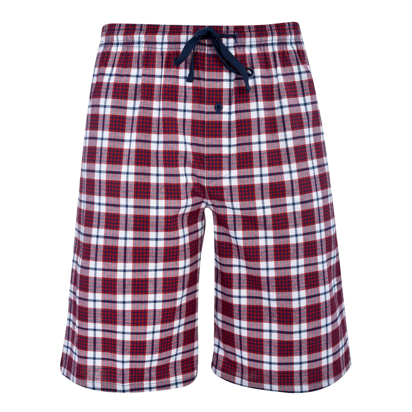 Hanes Mens 2-Pack Woven Stretch Pajama Short, Navy/Red, XX-Large