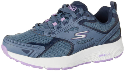 Skechers womens Consistent Sneaker, Blue/Purple, 8 US