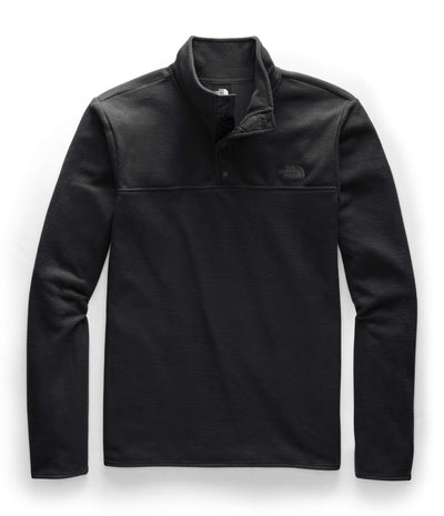 THE NORTH FACE Men's TKA Glacier Snap-Neck Pullover Sweatshirt, TNF Black/TNF Black, Large