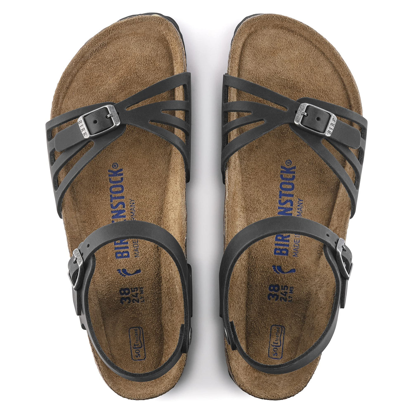 Birkenstock Bali Soft Footbed Black Oiled Leather R 37 R EU 6-6.5 Women4-4.5 Men