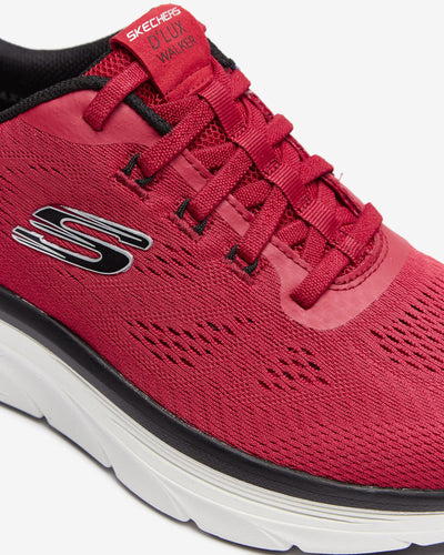 Skechers Men's Relaxed Fit: D'Lux Walker Commuter Sneaker 10 Red,white,black