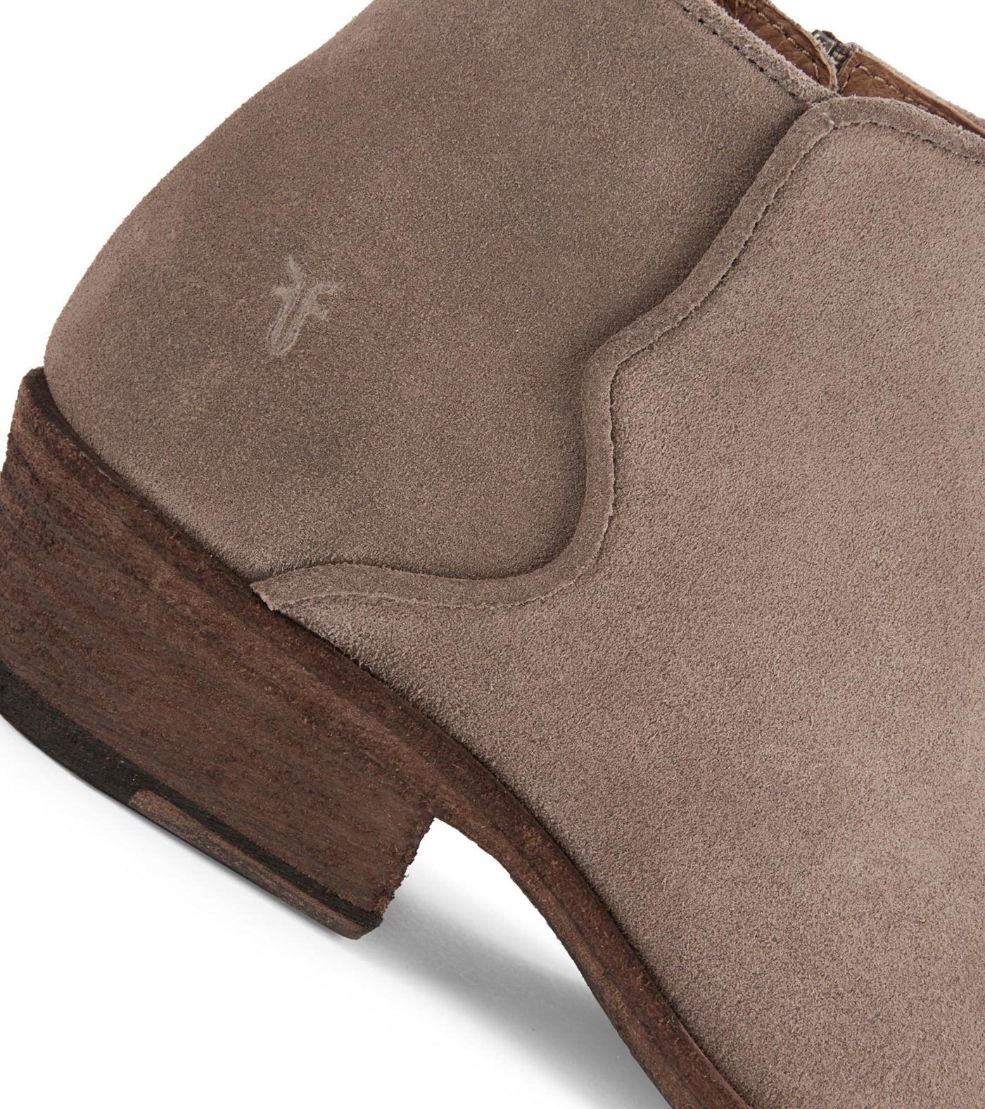 Frye Carson Piping Booties for Women Made from Soft Full-Grain Leather with Signature Western-Inspired Piping Detail and Supple Leather Lining – 4” Shaft Height, Medium Grey - Suede - 8M