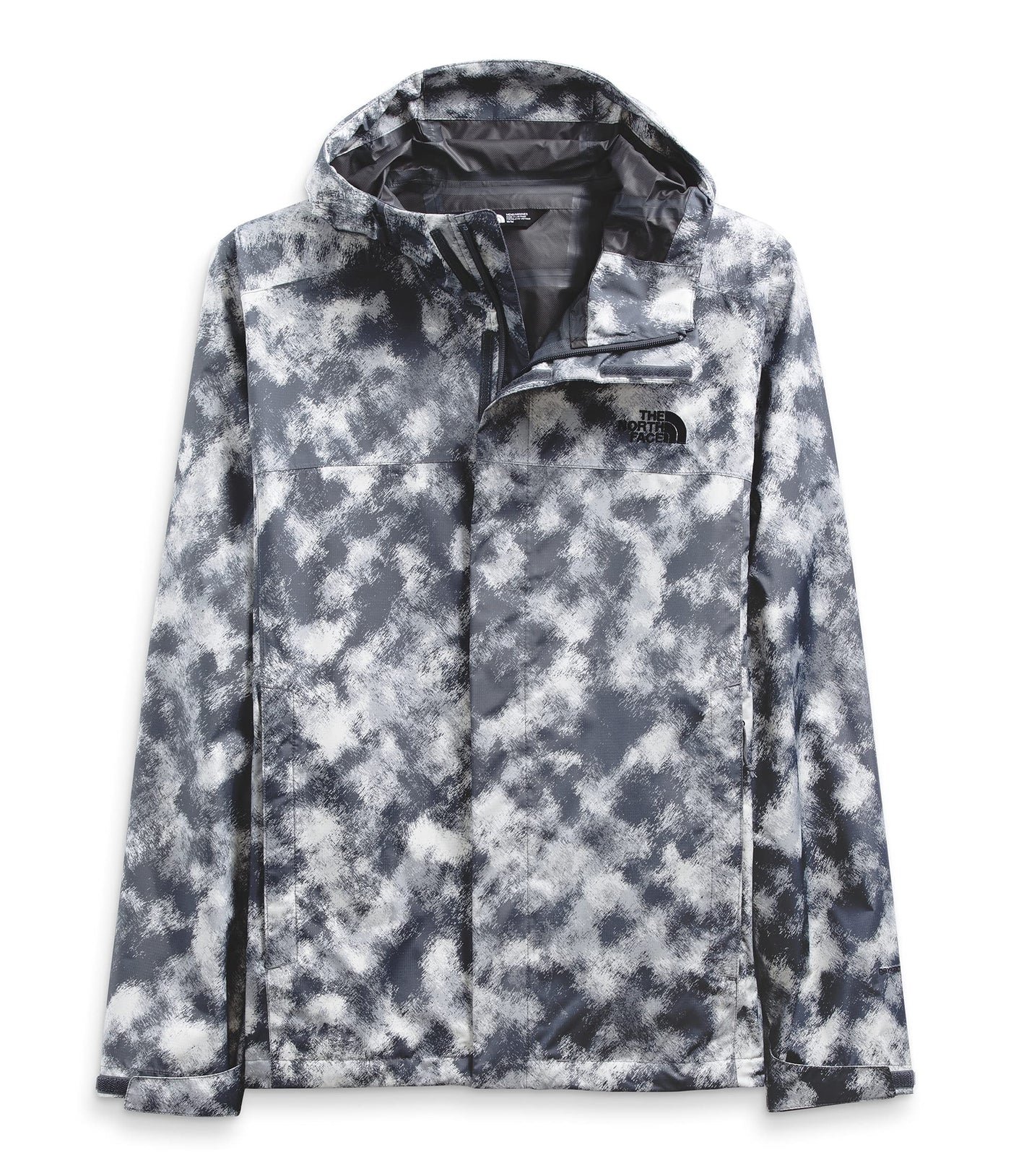 THE NORTH FACE Men’s Venture 2 Waterproof Hooded Rain Jacket (Standard and Big & Tall Size), Vanadis Grey Crosshatch Camo Print, Large