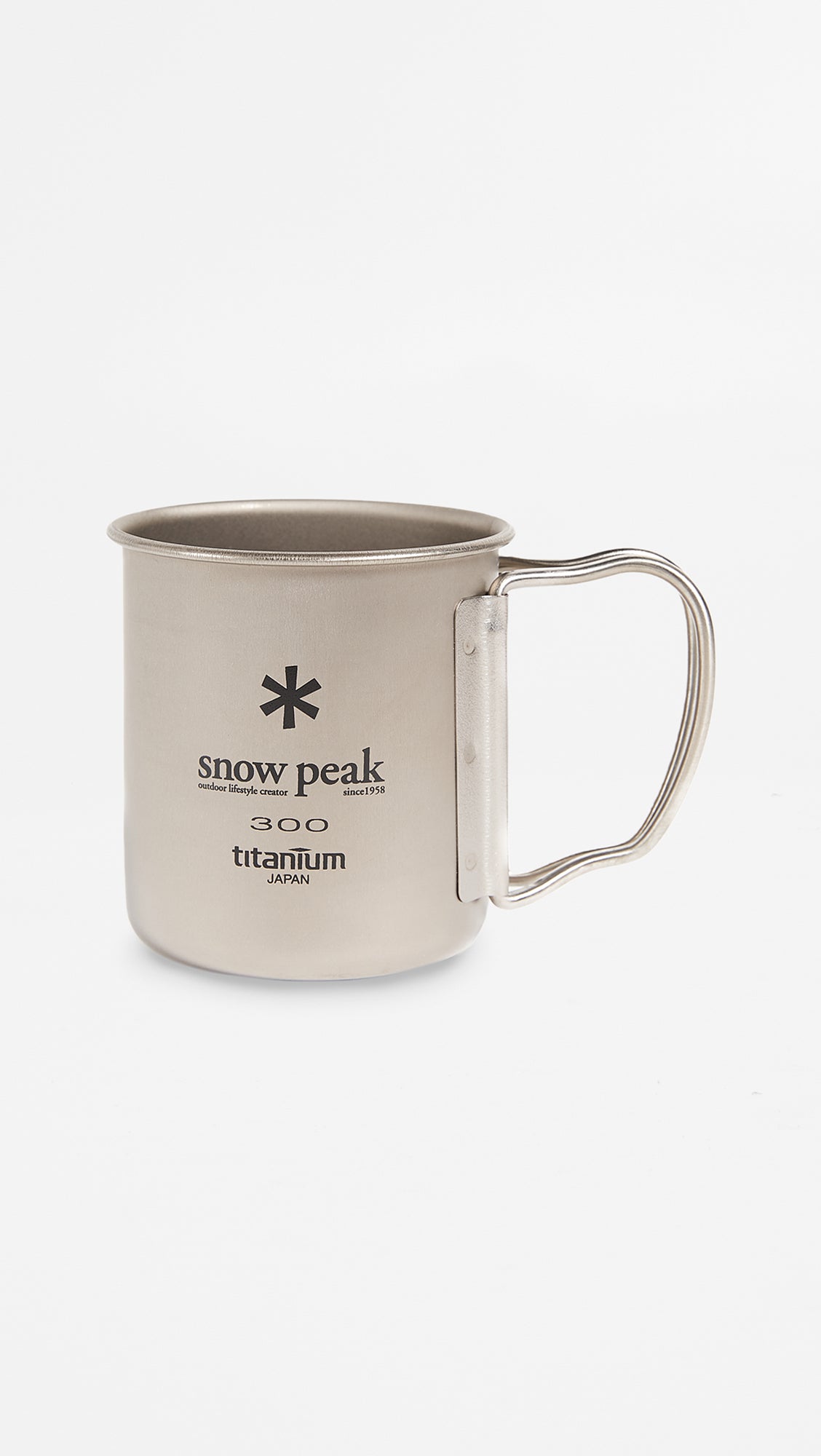 Snow Peak Men's Titanium Single Wall 300 Mug, Silver, One Size
