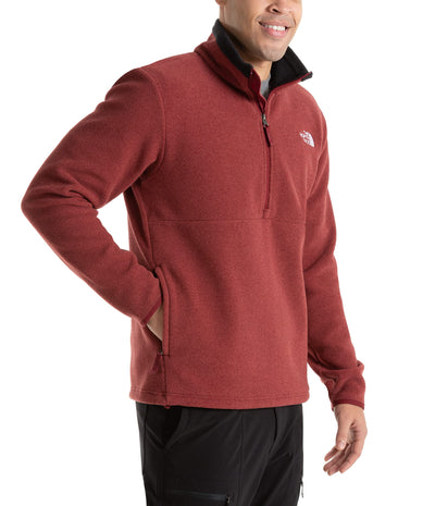 THE NORTH FACE Men's Birch Bowl Quarter Zip Sweatshirt, Pomegranate Heather, 3X-Large