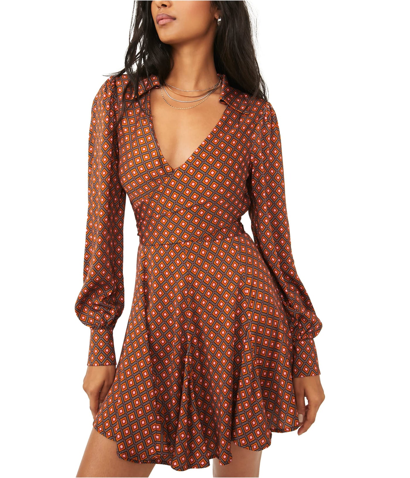 Free People It Takes Two Long Sleeve Mini Dress Night Combo SM (Women's 4-6)